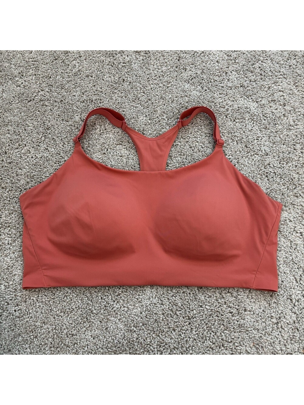 Huug Bra Size XXL Daily Racerback Pullover Coral Pink Seamless Adjustable Strap